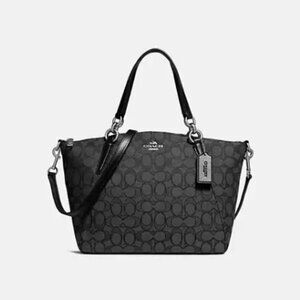Coach Small Kelsey Satchel In Signature Jacquard